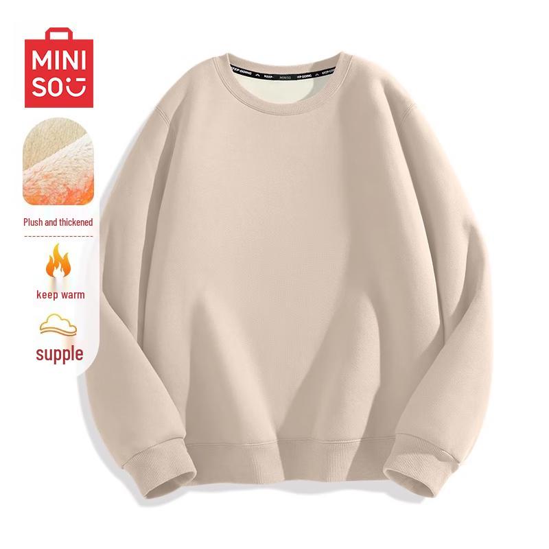 MINISO Men's Casual Round Neck Pullover Sweatshirt