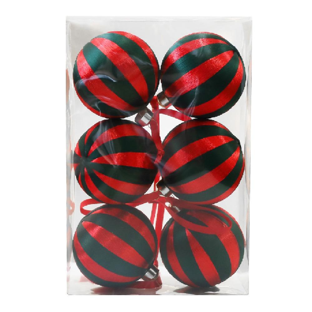 6Pcs Creative Christmas Ball Ornaments 8cm Xmas Tree Decoration Balls  New Year