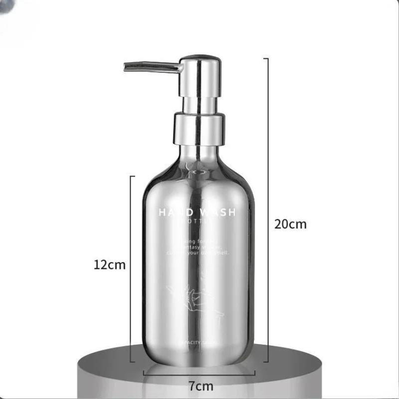 

Дозатори для мила 500 мл Контейнер для рідини Порожня пляшка з насосом для багаторазового використання Портативний лосьйон Шампунь Тримач для гелю для душу Домашня ванна кімната 500ML