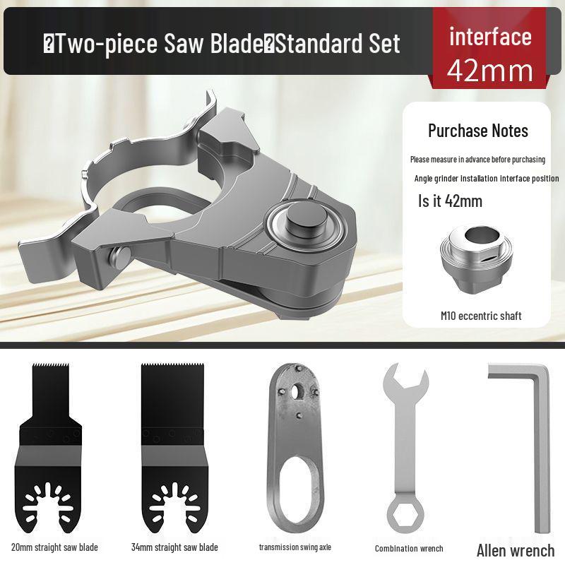Universal Multi-tool Angle Grinder: Woodworking Electric Trimmer & Chisel Conversion Head.