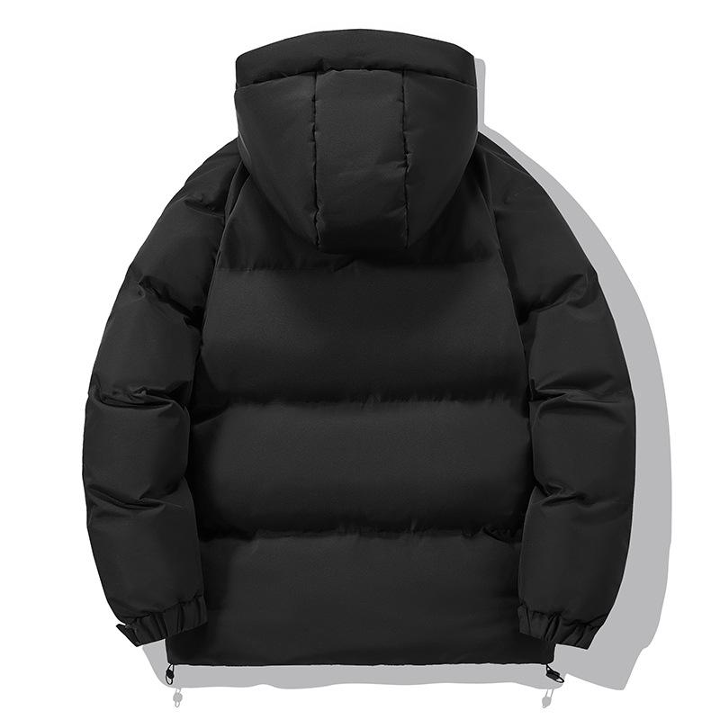 Abrigo de Algodón con Capucha de Invierno para Hombre Ropa de Algodón Yurong Chaqueta de Algodón Holgada Versátil Estilo Hong Kong Grueso Acolchado Estilo Pareja
