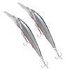 2Pcs Plastic Artificial Simulation Deep Diving Minnow Lure Bait Fishing Accessory4#