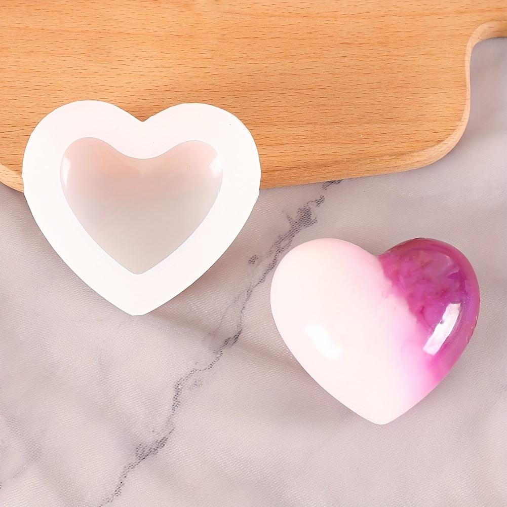 DIY Heart Shape Silicone Candle Mold Baking Cake Decoration 3D Handmade Soap Aromatherapy Soy Wax Epoxy Resin Chocolate Mould