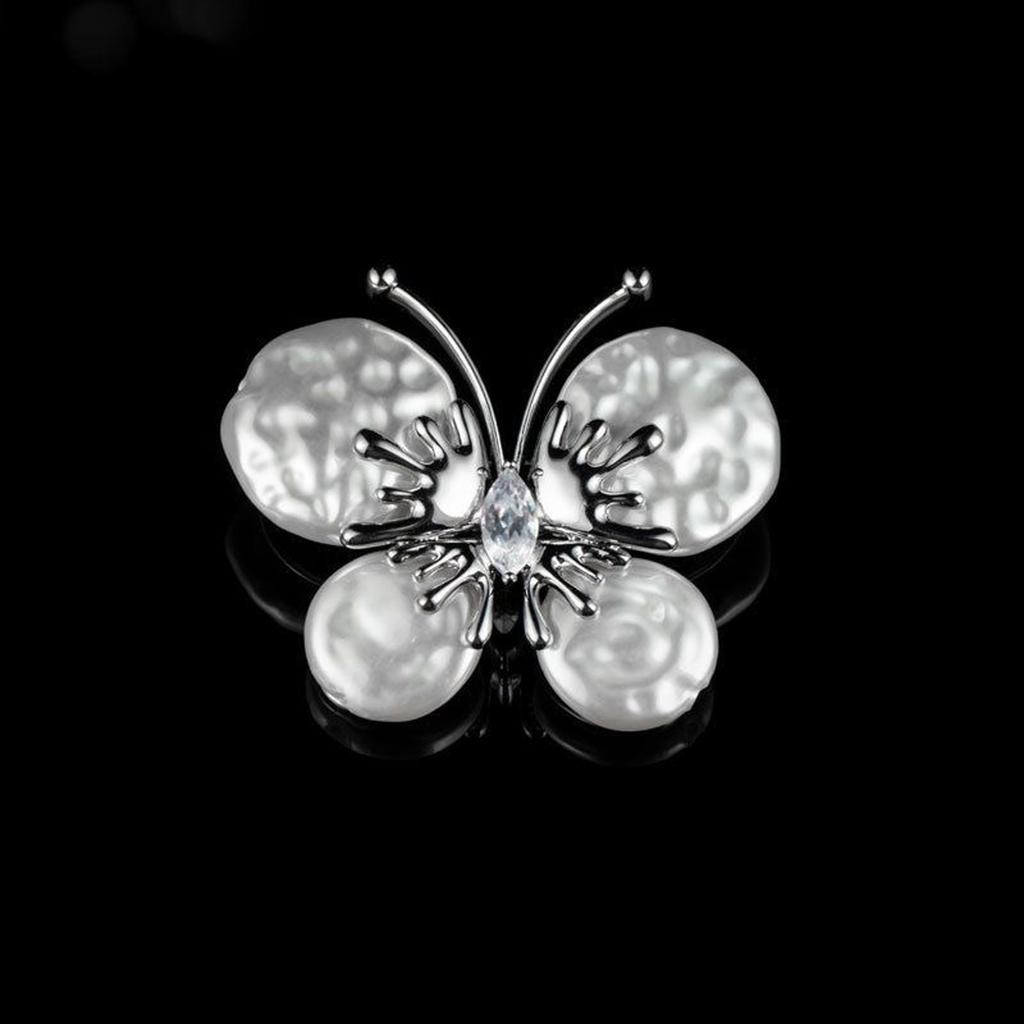Delicate Butterfly Shape Brooch Pin With Intricate Texture Stylish Outfit Embellishment for Casual or Formal Wear