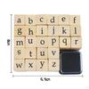 1 Set Wooden Rubber Stamps Decorative Stationery Rustic Letters Alphabets Stamp for Card Making