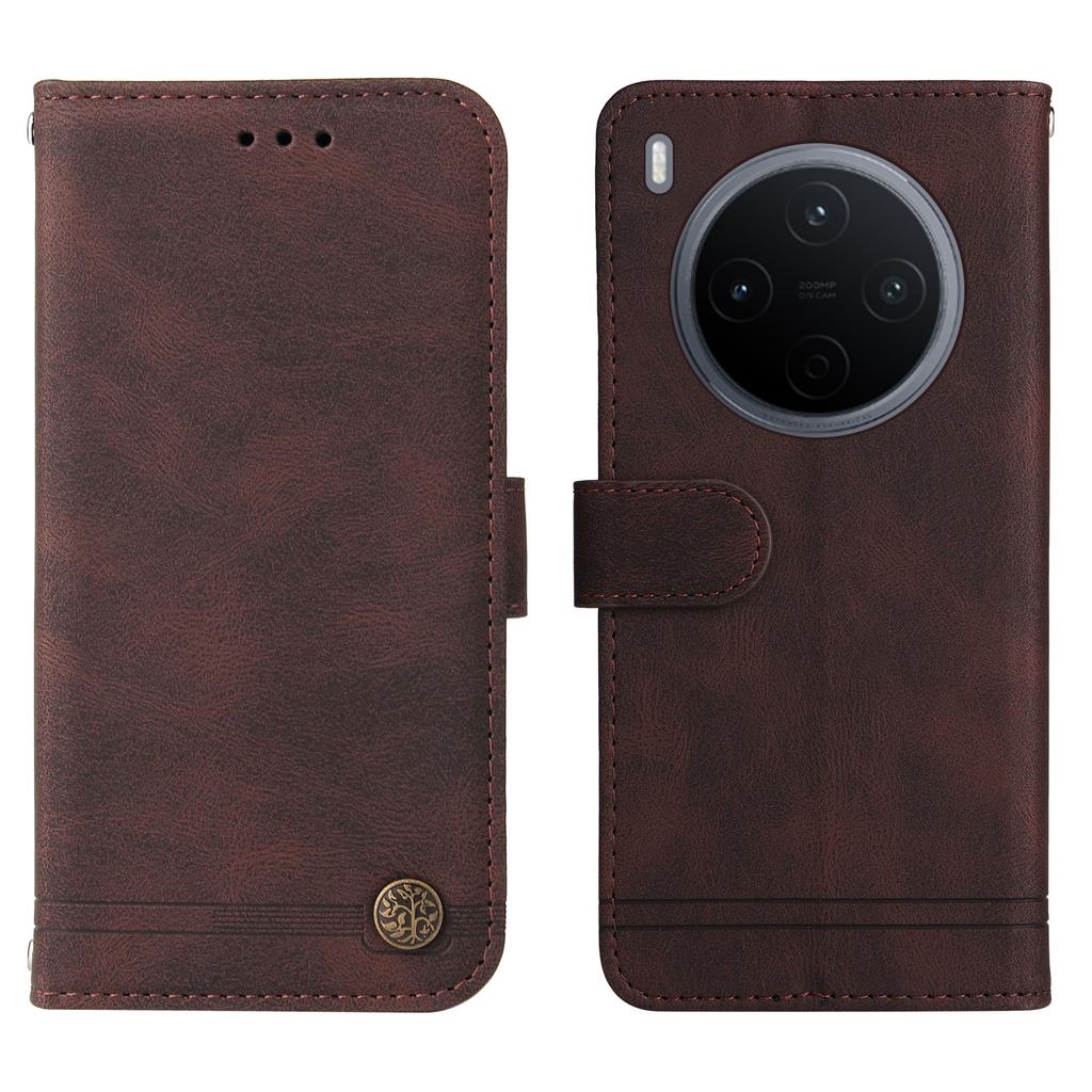 For vivo Y500 Pro 5G Leather Wallet Cases Skin Touch Phone Cover Stand with Strap