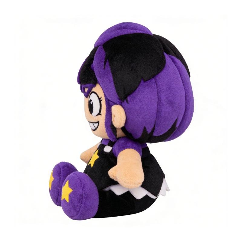 Poppy Playtime Kapitel 5 Lily Lovebraids Plüschtier - Weiche Stoffpuppe mit lila Haaren Gelber Stern Niedlicher Horror-Spielcharakter Plüschtier Geschenk für Fans