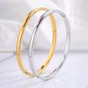 Steel Curved Bracelet Fashionable Non Fading Bracelet Women Stainless Steel Jewelry Advanced Titanium Steel Bracelet