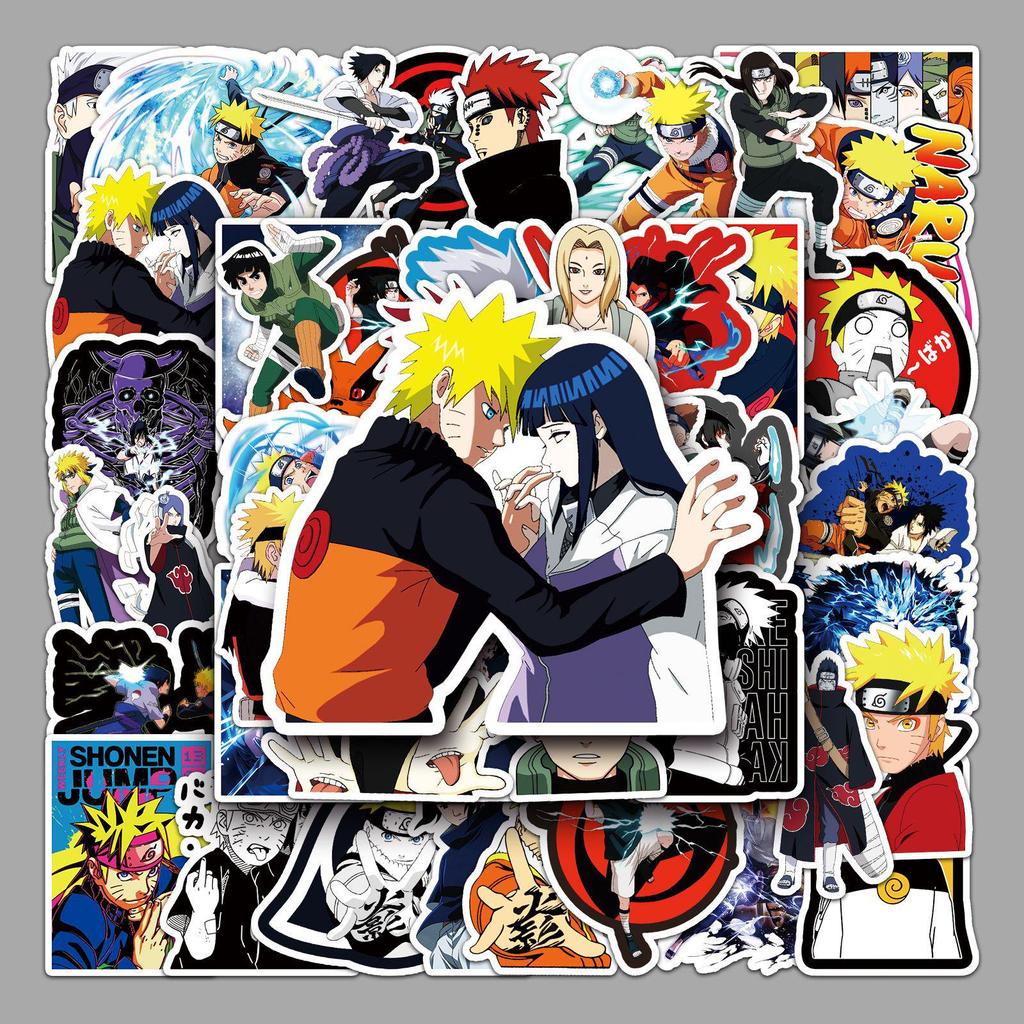 54 Naruto Anime Stickers Set: Waterproof Decorations for Laptops, Cars, Guitars, and Suitcases