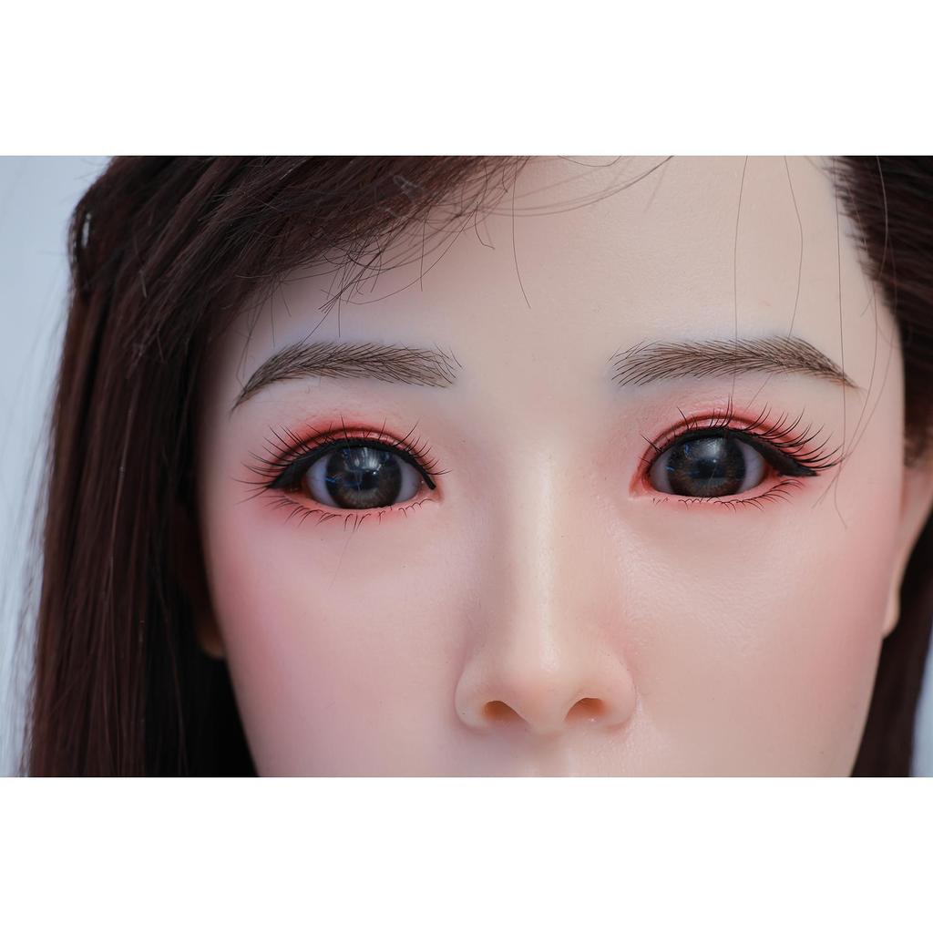 100% Silicone Sex Doll Head Standard Wig Suitable for 130-180CM Solid Dolls Body M16 and Standard bolts 2 Connection Methods GJ-ZP014