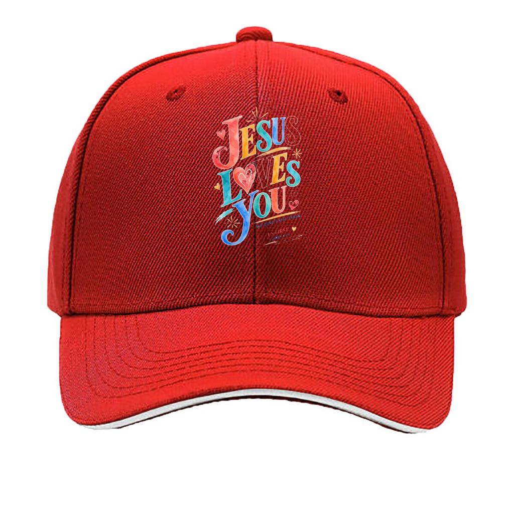 Colorful Faith Love Verse Typography Sandwich Baseball Cap Sun Cap Outdoor Workouts Hat