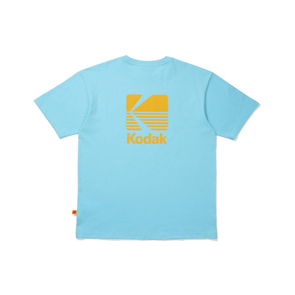 KODAK Big Logo Cotton Short Sleeve T-Shirt Blue