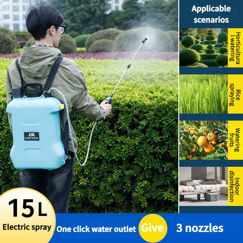 15L New Electric Garden Spray, Gardening Potted Flower Pot, Shoulder Belt, Household Outdoor Lawn, Flower Irrigation
