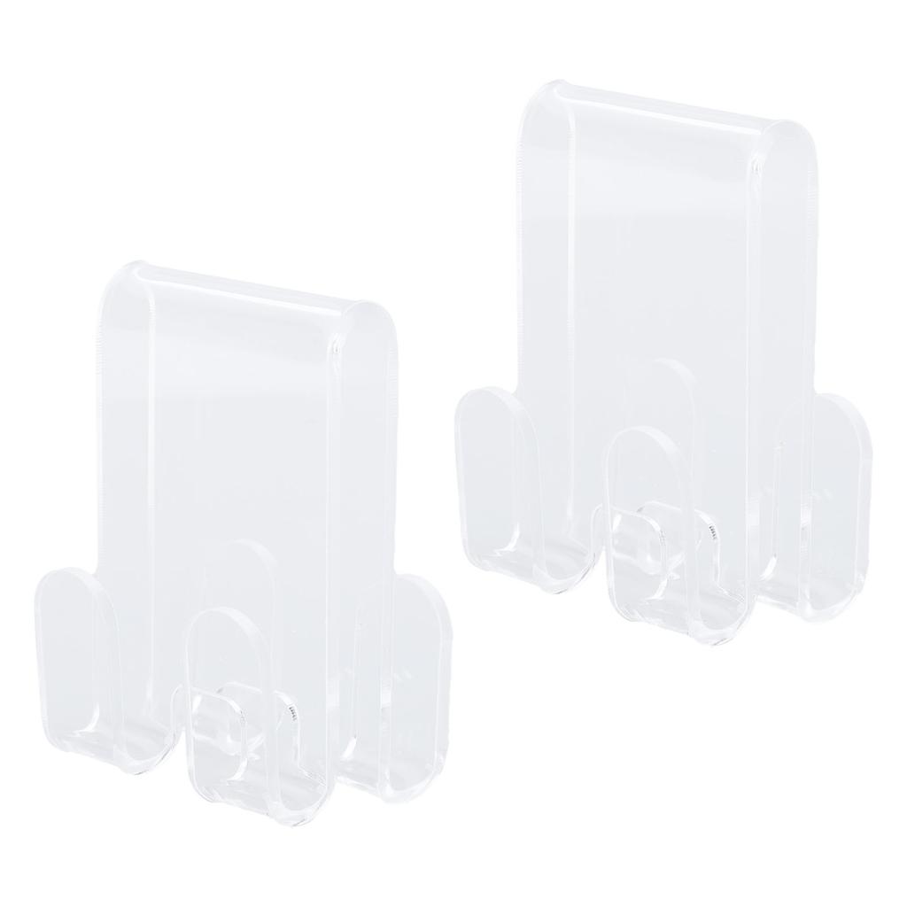 2PCS Shower Frameless Glass Door Hook Acrylic Multifunctional Double Sided Over Door Hanger for