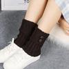 Women's Knit Wool Booties - Button Socks Leg Warmers, Loose Short Foot Warmers with Folding Top.