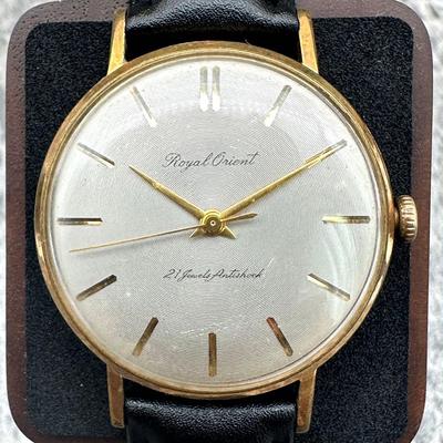 Used 1960s Royal Orient Record Dial 21 Jewels Manual Wind