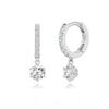 Roseedor Droplet Prong Bell Lab Diamond 0.3 Carat One-Touch Earrings_2C2500002