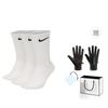 Nike Crew Socks Unisex 3 Pack White SX7676-100