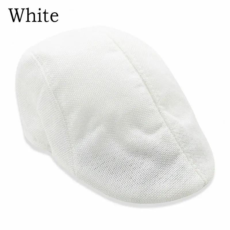 Men Berets Cap British Autumn Summer Linen Hats Flat Caps Classic Vintage Gatsby Cabbie Cap Chapeau Homme