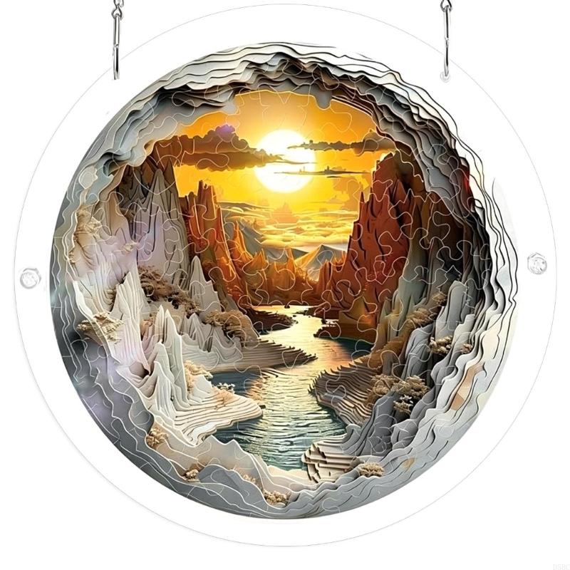 Buntglasfenster Hängendes Puzzle Sonnenfänger Heimdekorationen Acryl-Sonnenfänger
