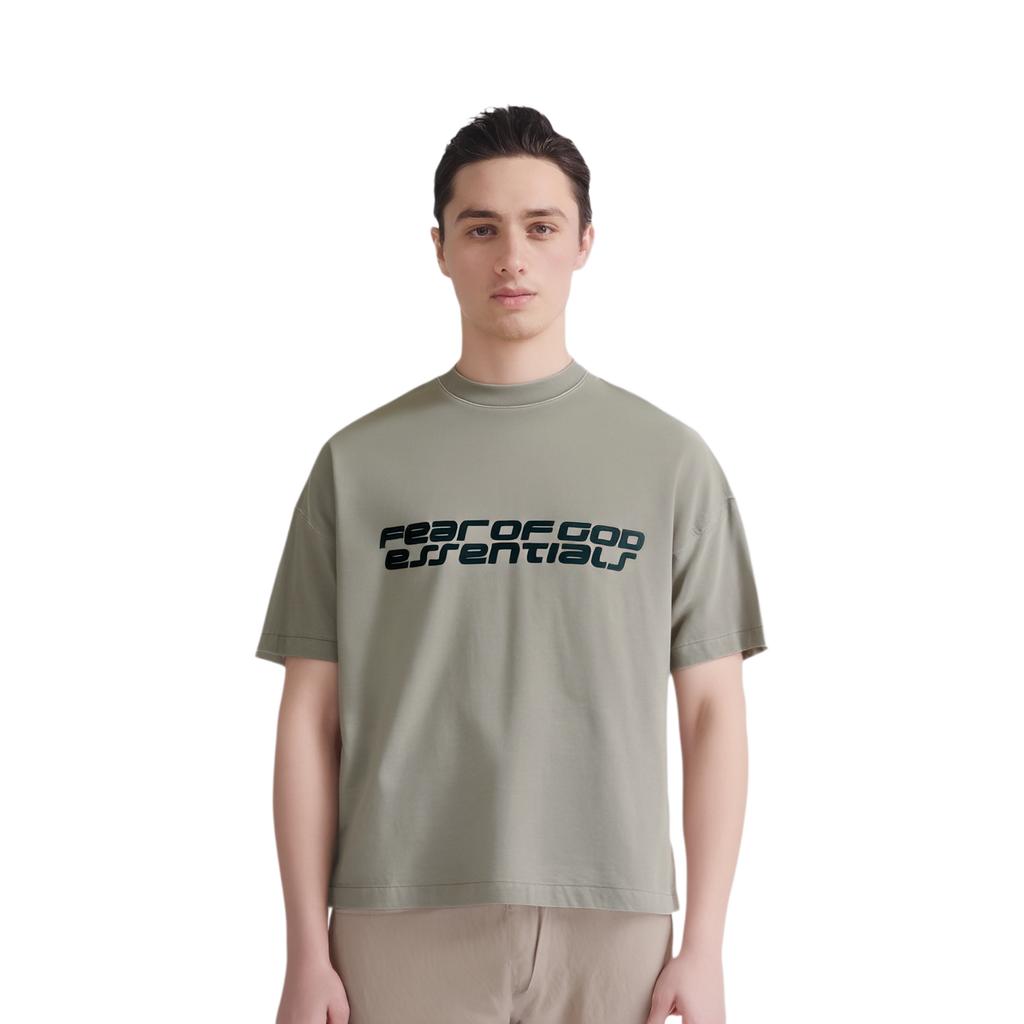 Fear of God Essentials 90s Tee Smoke Grey Men Tops 125HO254471F