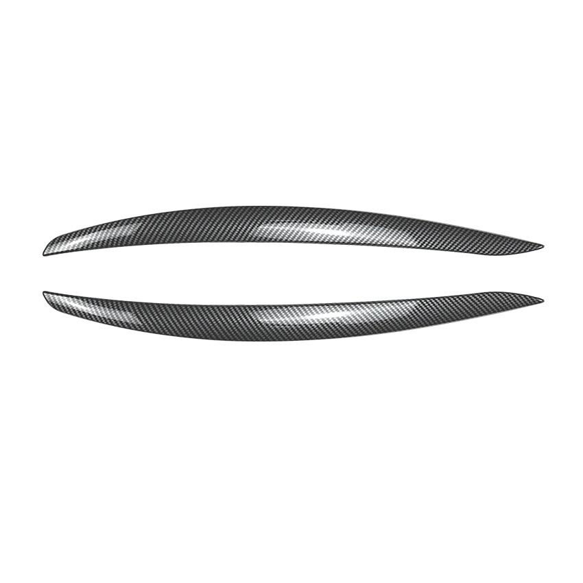 For BMW E92 E93 2Pcs ABS Gloss Headlight Eyebrows Eyelids 3 Series 325i 330i 330d 335i 335d Pre-LCI 3D Stickers Car Accessories