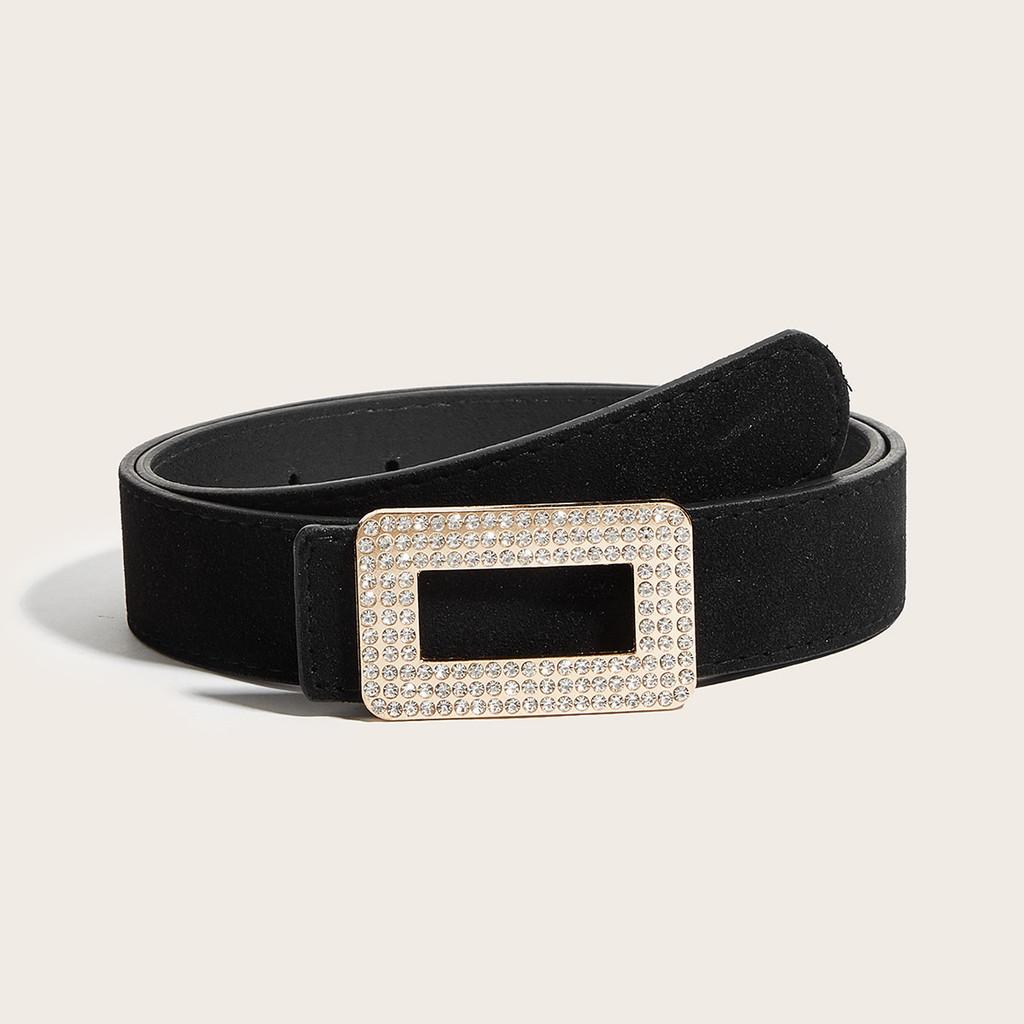 

Retro Melard Matte Fabric Belt With Square Snap Button For Women And Men Fashion Accessory