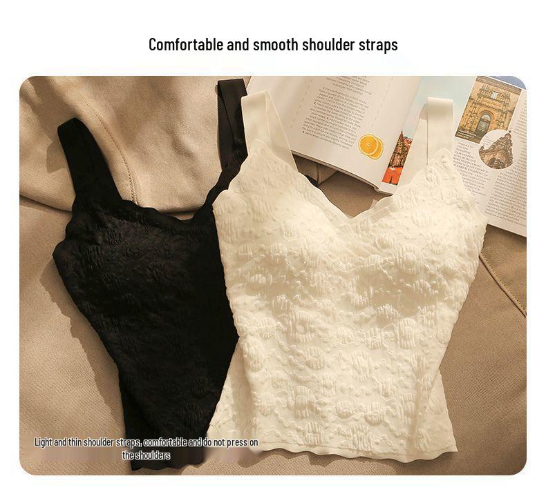 Spicy Girl Jacquard-Camisole mit schönem Rücken - Integriertes 2026 Dopamin-Bandeau-Tanktop für Damen