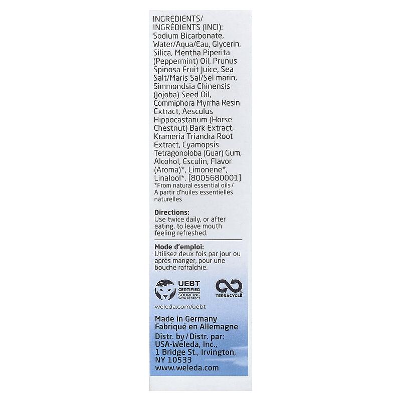 Oral Care, Salt Toothpaste, Fluoride Free, Peppermint, 2.5 Fl Oz (75 Ml)