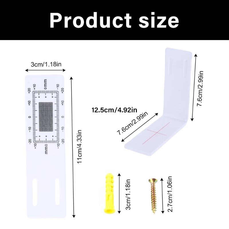 2/4Pcs Crack Monitor Plastic Easy to-Use Grids Concrete Crack Monitorings Record Standard Crack Monitors