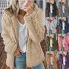 Fashion Casual Long-sleeved Autumn and Winter Women's Zipper Cardigan Coat, Thick Hooded Plush Women's Loose Warm Jacket 965#