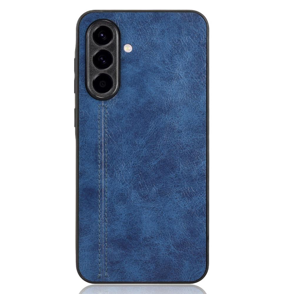 

For Samsung Galaxy A56 5G Case Leather+TPU+PC Phone Cover Stitching Line Blue