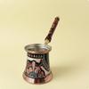 Ibric Cafea Turcească Handmade Cupru Model Floral 180ML Emailat