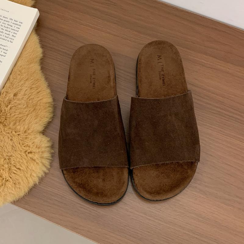 

Модные женские балетки, тапочки, повседневные новые сандалии, модная пляжная обувь 2025, летние шлепанцы с открытым носком, удобные шлепанцы для ходьбы, сандалии 40 кофейный