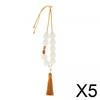 5x Lotus Beads Car Rearview Mirror Charm Pendant Dangling Ornament Resin Feng Shui Decor Car Hanging Decoration for Car SUV