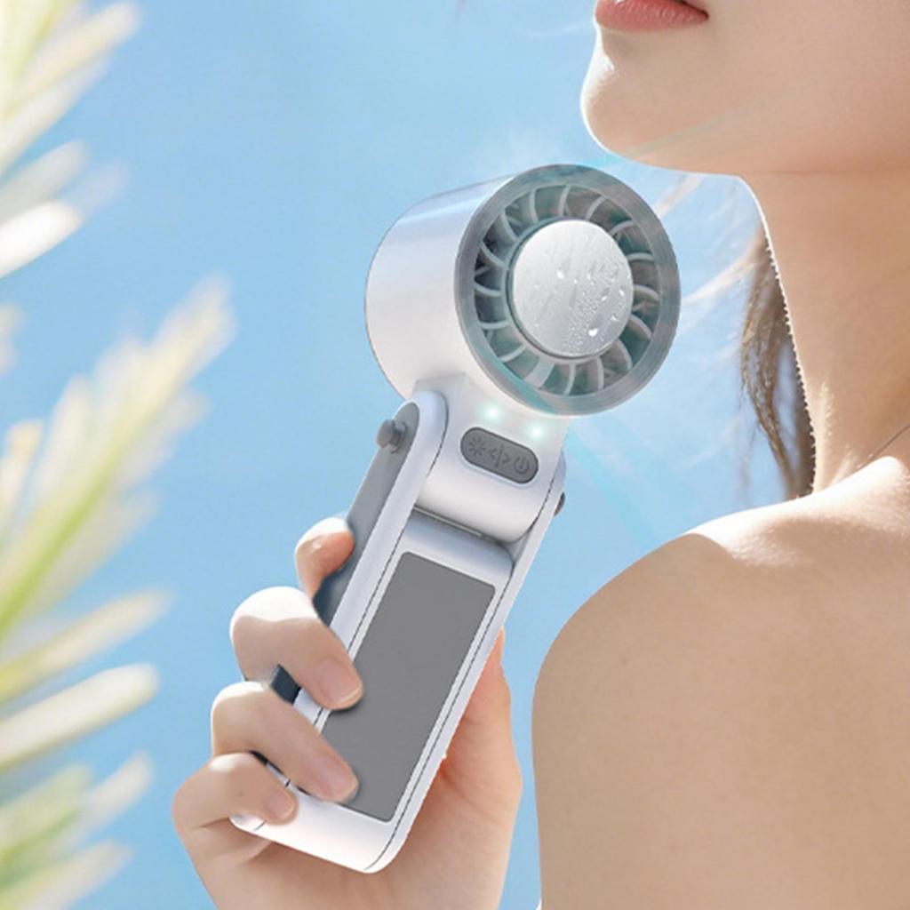 Handheld Fan Rechargeable 5-Speed Foldable Rechargeable Blower Battery Powered Fan for Desk Travel Summer Camping Outdoor Beach