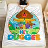 1PC Hey Duggee Patterned Flannel Blanket Suitable For All Seasons for Home Decor Warmth and Comfort Gifts Holiday Present