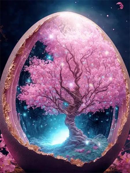 Full Square Round Diamond Painting New Moon Flower Decor Home Embroidery Mosaic Fantasy Butterfly Landscape Home Decor