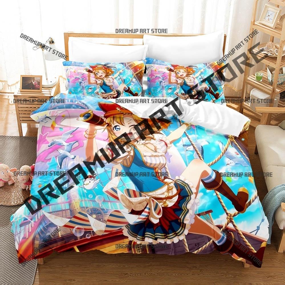 Fashion Love Live Kousaka Honoka Bedding Set Single Twin Full Queen King Size Bed Set Kids Bedroom Duvetcover Sets Bed Sheet Set