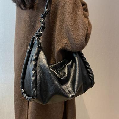Damen-Umhängetasche, modisch, schlicht, große Kapazität, Unterarmtasche, neue lässige All-Match-Textur-Pendlerhandtasche