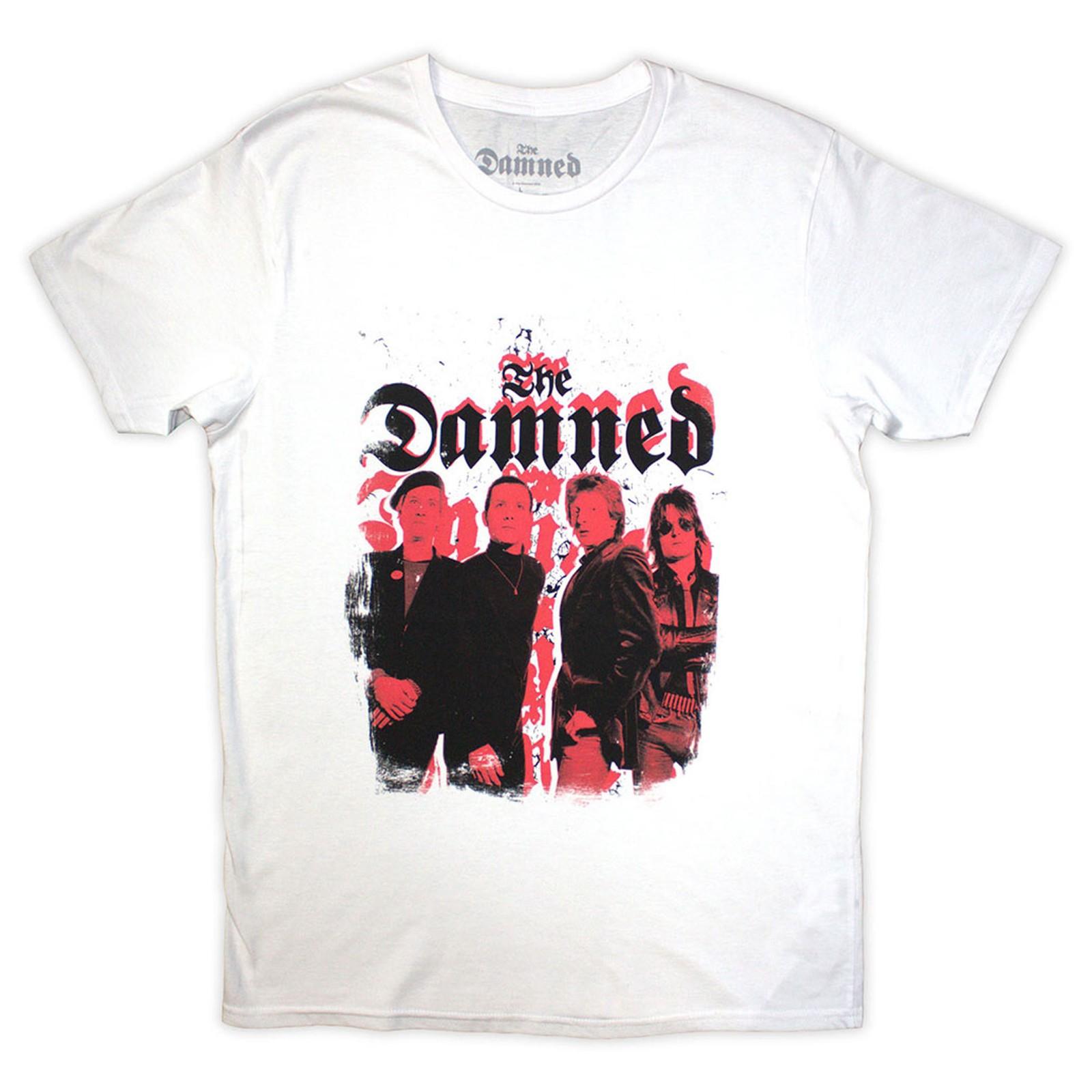 The Damned Repeat Logo Photo T Shirt XL
