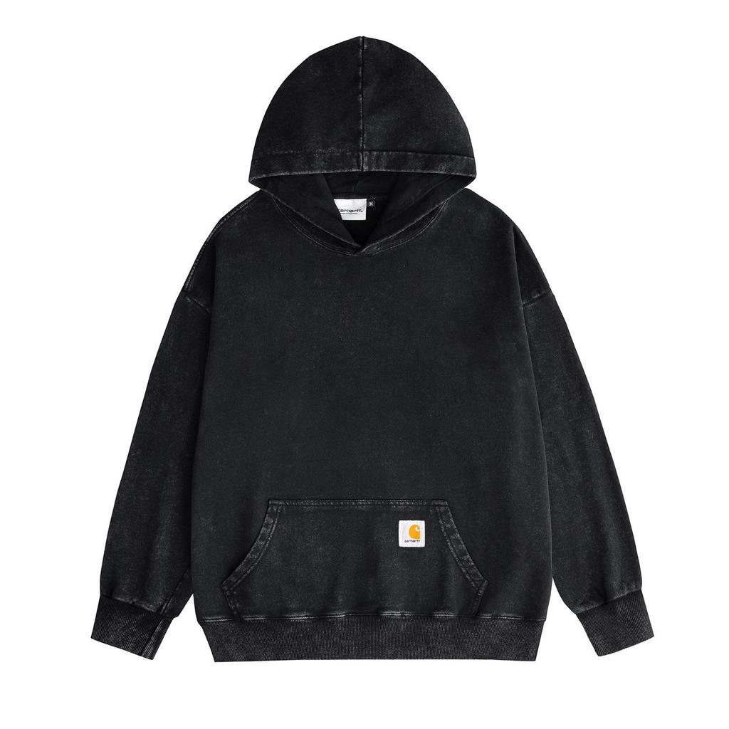 2023 Vintage Washed & Distressed Embroidered Terry Hoodie with Classic Small Logo