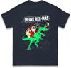 Merry RexMas TShirt Funny Christmas Dinosaur TRex Santa Claus Gift Tee Top