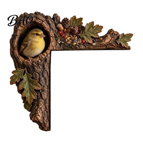 Decorative Accents for Reading Nooks Chipmunk Tree Door Topper, Squirrel Owl Wooden Frame Sign, Funny Whimsical Rustic Home Wall Animals Corner