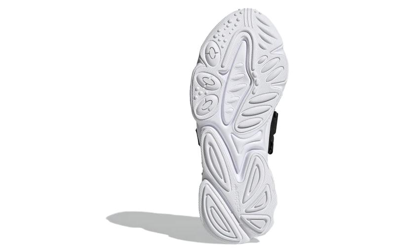 Adidas Originals Ozweego Sandal Fashion Velcro Casual Unisex Black White Sandals 'Black White' GZ8410