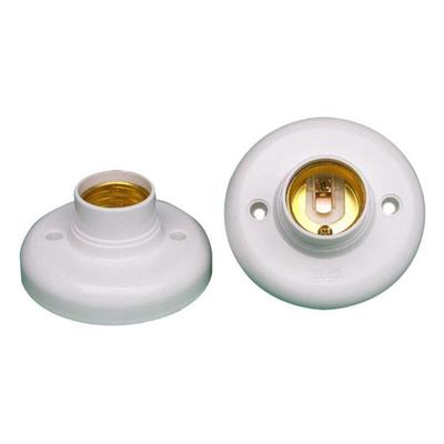 1/5PCS Home DIY Plastic White E27 Lamp Base Round Socket Bulb Holder Screw Light
