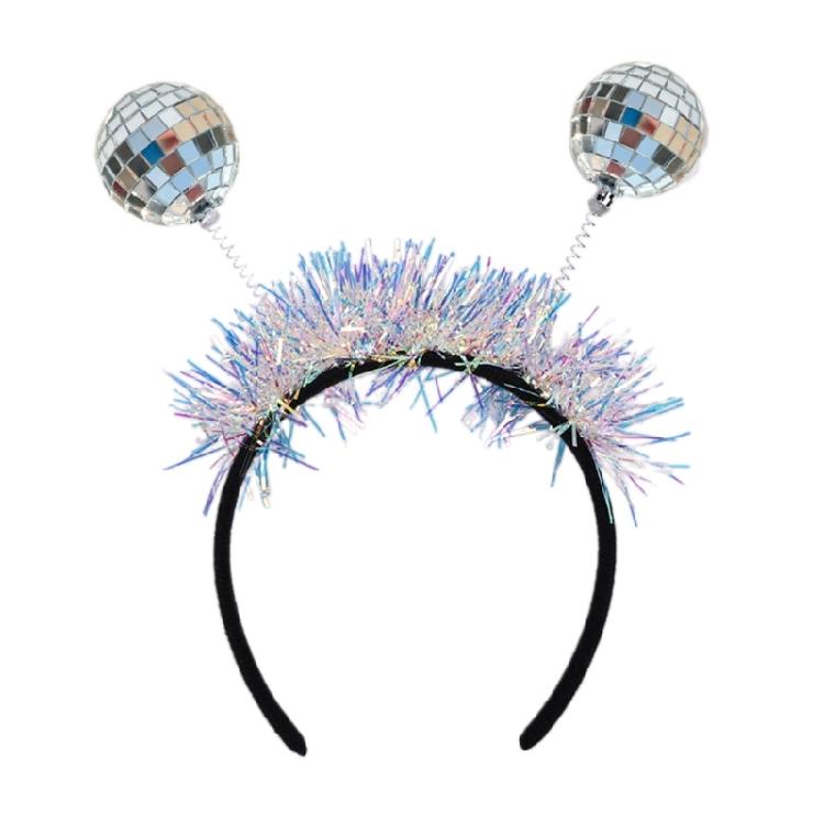 Reflective Mirror Ball Hairband Glittering Party Hair Ornament Cosplay Hairhoop For Concerts Costume Event Celebration