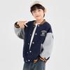 Duoduojia Boys' Color Block Cartoon Baseball Jacket