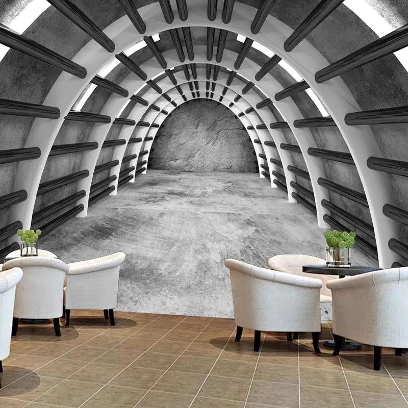 Mural Wallpaper 3d Cement Wall Corridor Fresco Living Room Tv Restaurant Cafe Creative Art Wall Painting