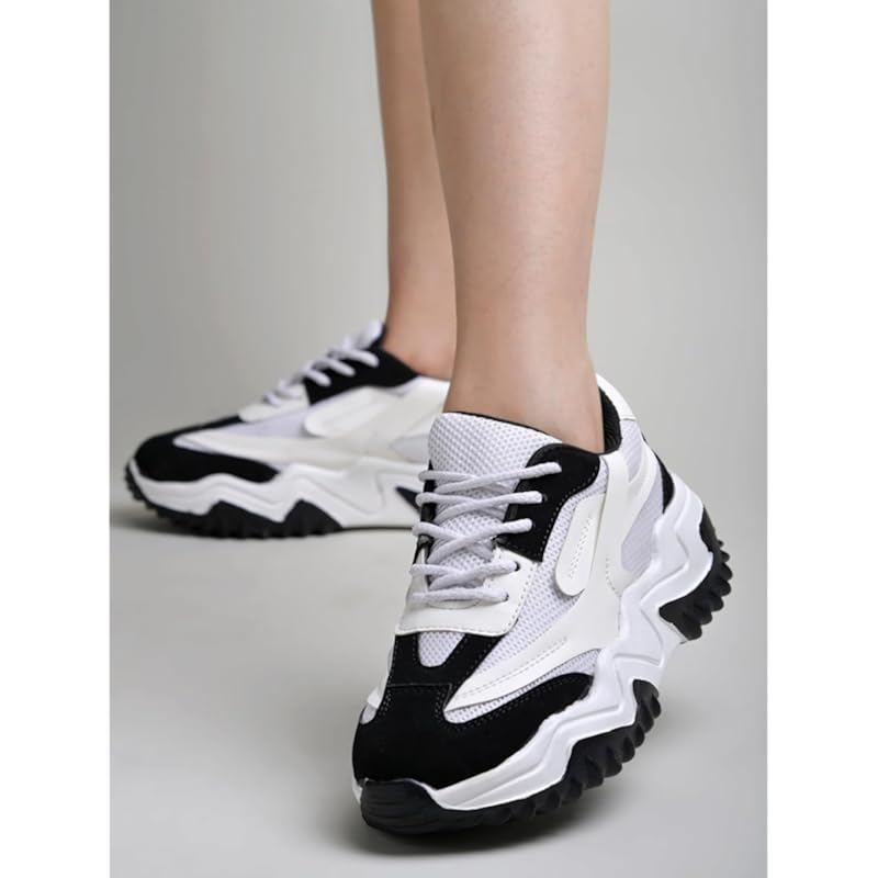 Shoetopia Smart Casual Comfortable Black Sneakers For Women & Girls-Eu39
